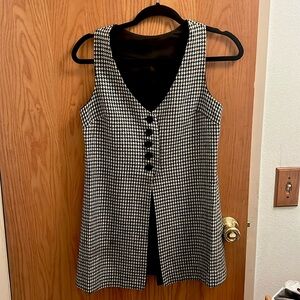 Houndstooth top/ dress. Vintage